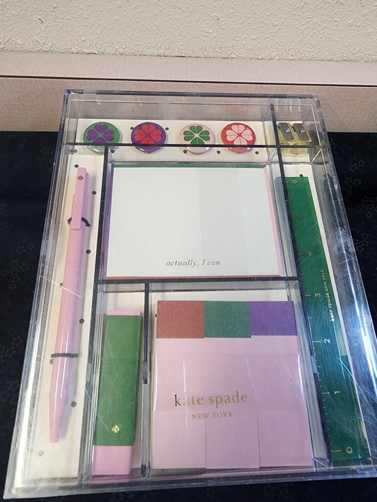 kate spade Other - Kate Spade Office Supply Tackle Box Desk Set